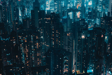Obraz na płótnie Canvas Hong Kong building and architecture at night