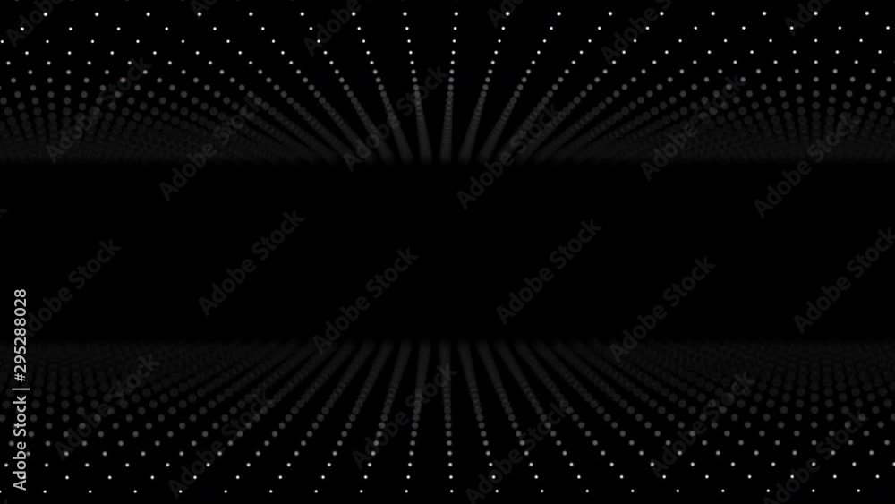 Wall mural grid gateway of room wall tunnel with dot and line of 3d interior with wireframe street for futurist