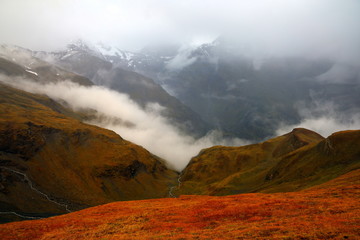 Scenic view of the Grossglockner High Alpine road near the Hochtor pass, Austria