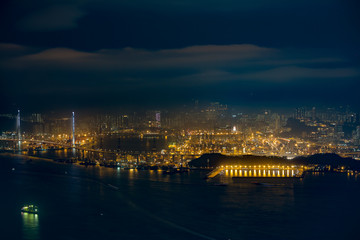 Fototapeta na wymiar Hong Kong landscape at night
