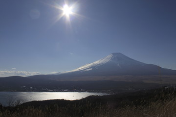 石割山から見る.富士山