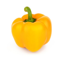Fresh yellow pepper isolated on a white background.