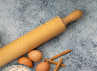 Ingredients for preparing a cake