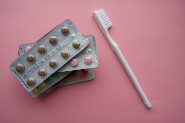 Medical preparations, pills and capsules and toothbrush