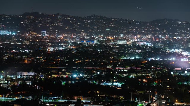 Los Angeles Sunset Strip And West Hollywood Night Time Lapse