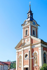 KALWARIA ZEBRZYDOWSKA, POLAND - SEPTEMBER 05, 2019: St Joseph church in city center