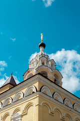 Fototapeta na wymiar Annunciation cathedral of female monastery in Kirzhach, Vladimir region, Russia.