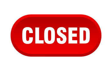 closed button. closed rounded red sign. closed