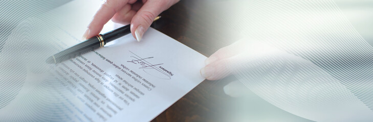 Contract signed; panoramic banner