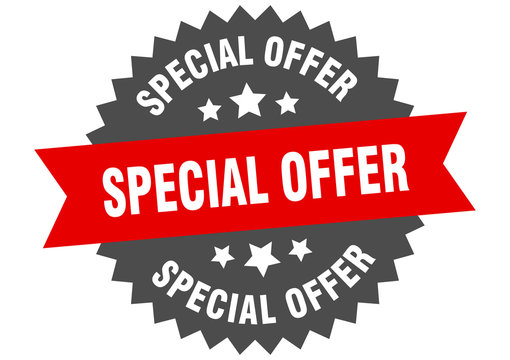 Special Offer Sign. Special Offer Red-black Circular Band Label