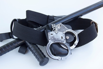 handcuffs and means to detain criminals