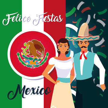 couple of people with typical Mexican costumes