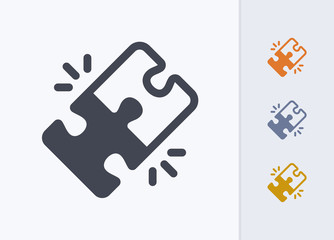 Locked Puzzle Pieces - Pastel Stencyl Icons