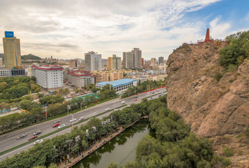 Urumqi, China - capital of the Xinjiang Uygur Autonomous Region and home of the Uyghur ethnicity, Urumqi displays several wonderful attractions. Here in particular the Hongshan Pagoda