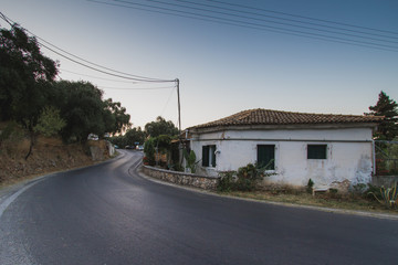 road and house