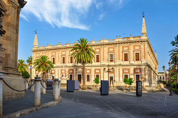 Archive Of The Indies (Archivo General de Indias) building in Seville, Spain