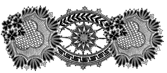 Black and white lace, border flowers, fashion style, decoration element, pattern for every backdrop.