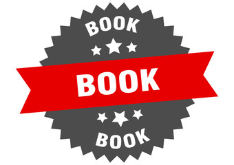 book sign. book red-black circular band label