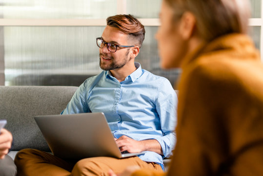 Creative team working at the office - Powered by Adobe