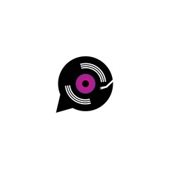 Music logo template vector icon design