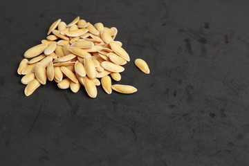 melon seeds on colorful background