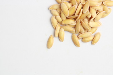 melon seeds on colorful background
