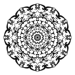 Circular pattern in form of mandala for Henna, 