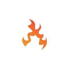 Flame logo template vector