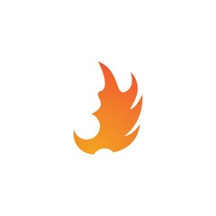 Flame logo template vector