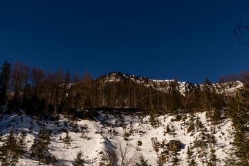 Fototapeta na wymiar Winter mountain in the heart of austria