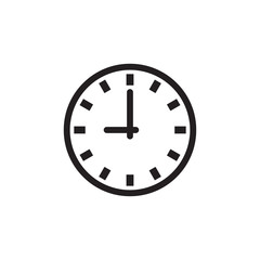clock icon trendy flat design