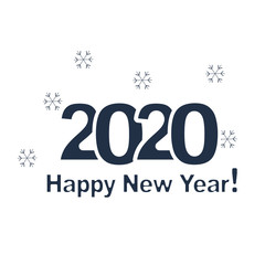 Happy New Year 2020 Text Design Patter, Vector illustration.