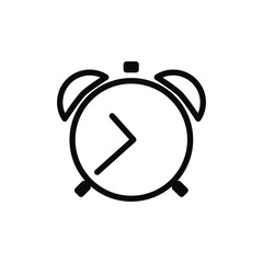 clock icon trendy flat design