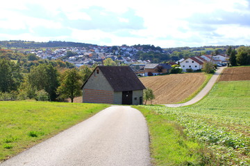 Blick auf die Gemeinde Weissach im Landkreis Böblingen