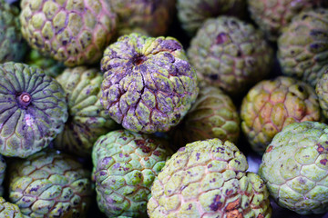 Obraz premium Annona fruit in bulk at a market in Singapore