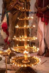 Image of an oil lamp used during worship