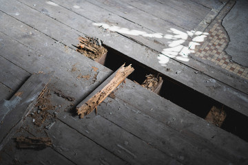 Plancher en mauvais état