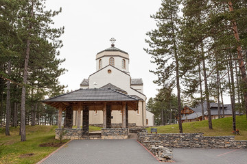 Fototapeta premium Church of Holy Transfiguration on Zlatibor mountain, Serbia