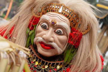 Hindu dancer with mask, Ubud, Bali, IDN