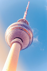 The TV tower in Berlin capital Germany - obrazy, fototapety, plakaty