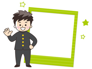 中高生の男子　写真フレーム