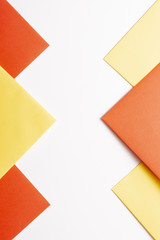 Orange and yellow paper sheets