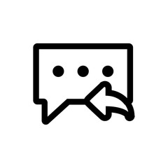 Typing message line icon. Advice, Interface concept. Vector illustration can be used for topics like messenger, forum, technical support