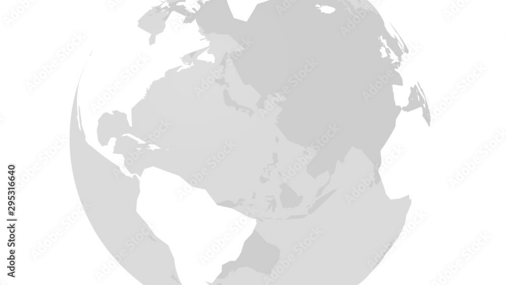Wall mural rotating planet earth - abstract background with transparent globe and world map