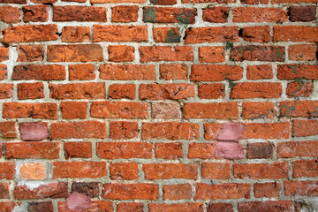 The texture of the old brickwork.