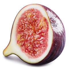 Fig isolated on white background. Fig Clipping Path.