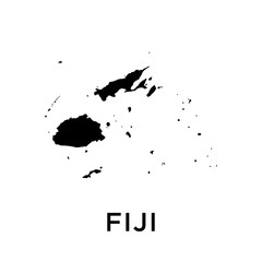 Fiji map vector design template - obrazy, fototapety, plakaty