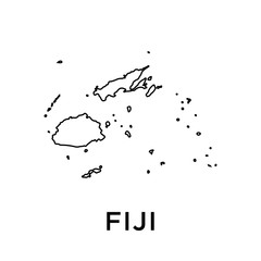 Fototapeta premium Fiji map vector design template