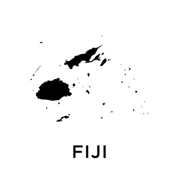 Fiji map vector design template