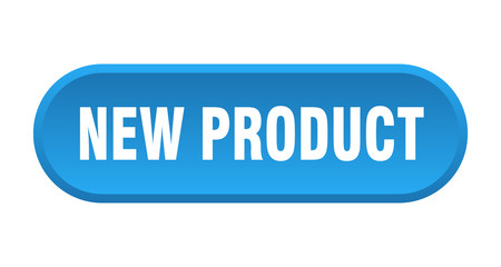 new product button. new product rounded blue sign. new product
